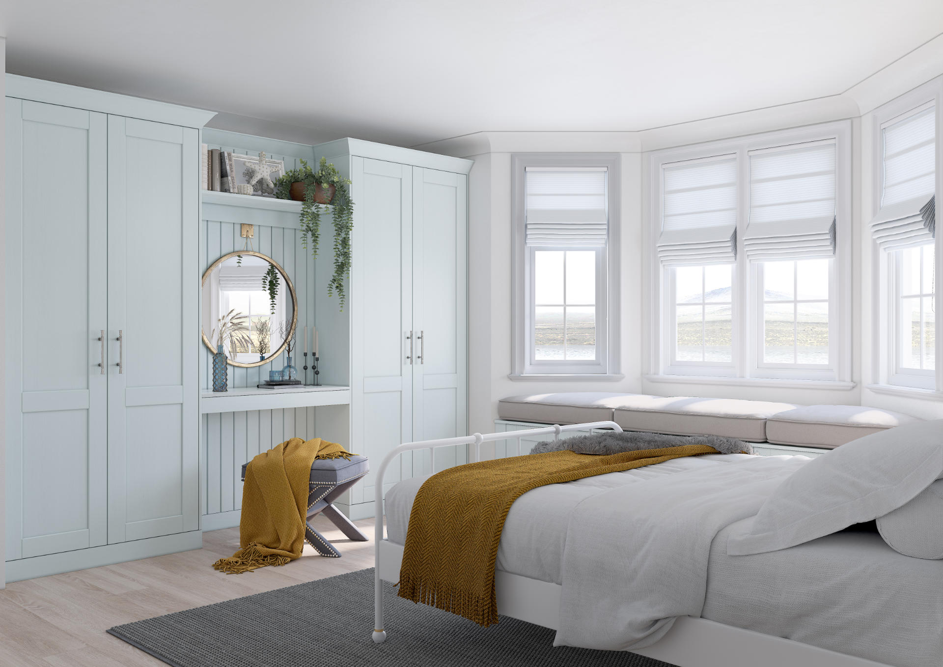 Light Blue Shaker Bedroom