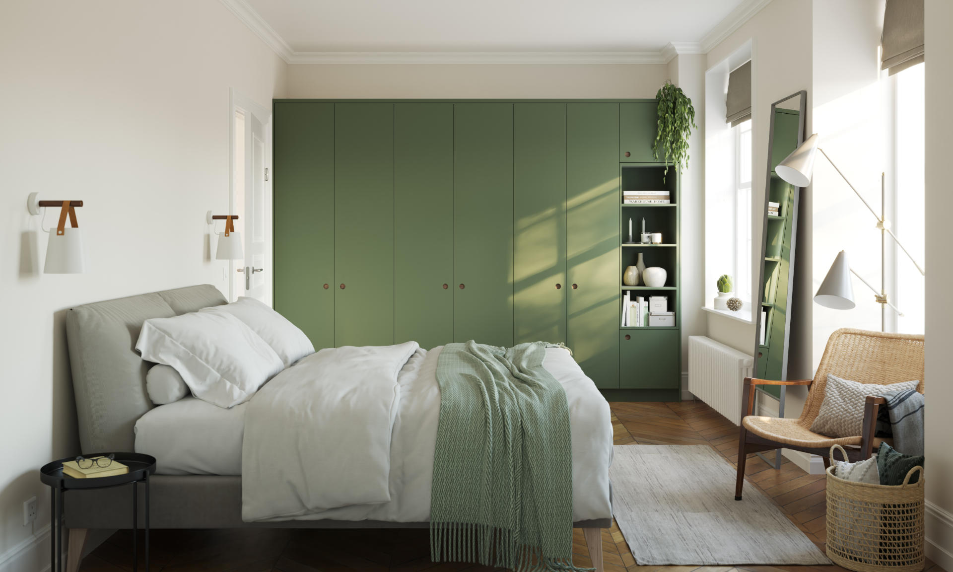 Modern Green Bedroom