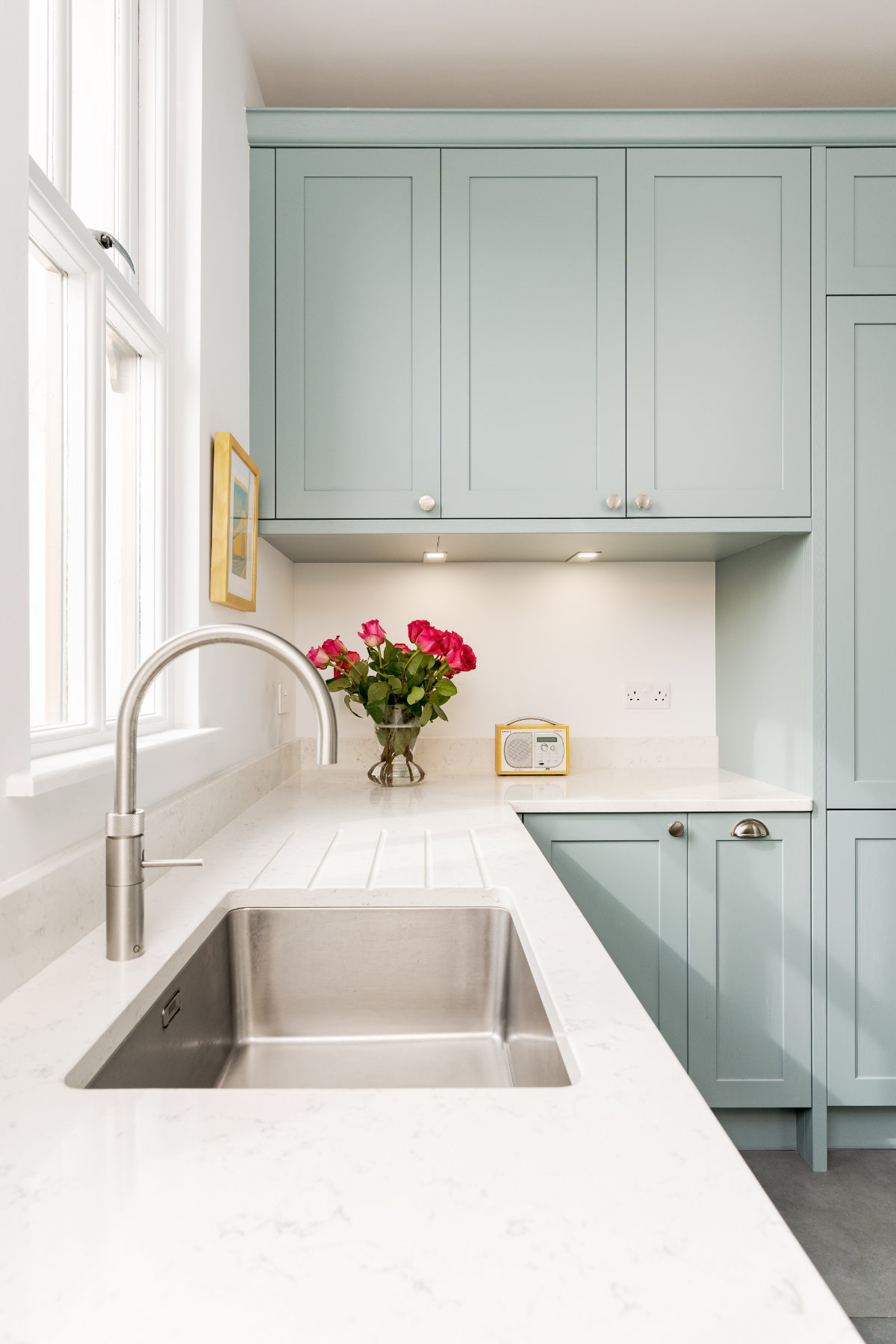 Light blue shaker kitchen Cardiff