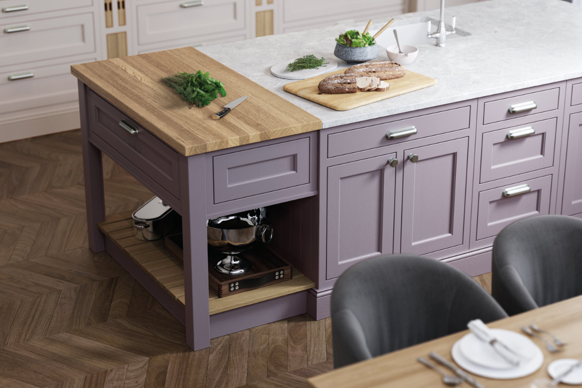 In frame kitchen island
