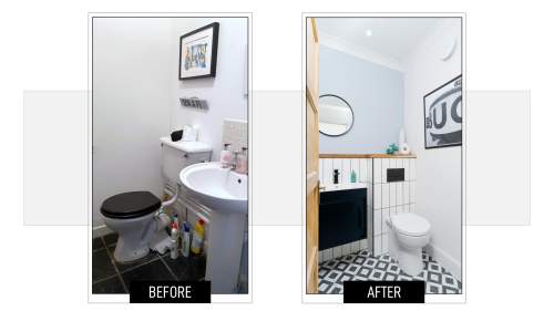 cloakroom before and after