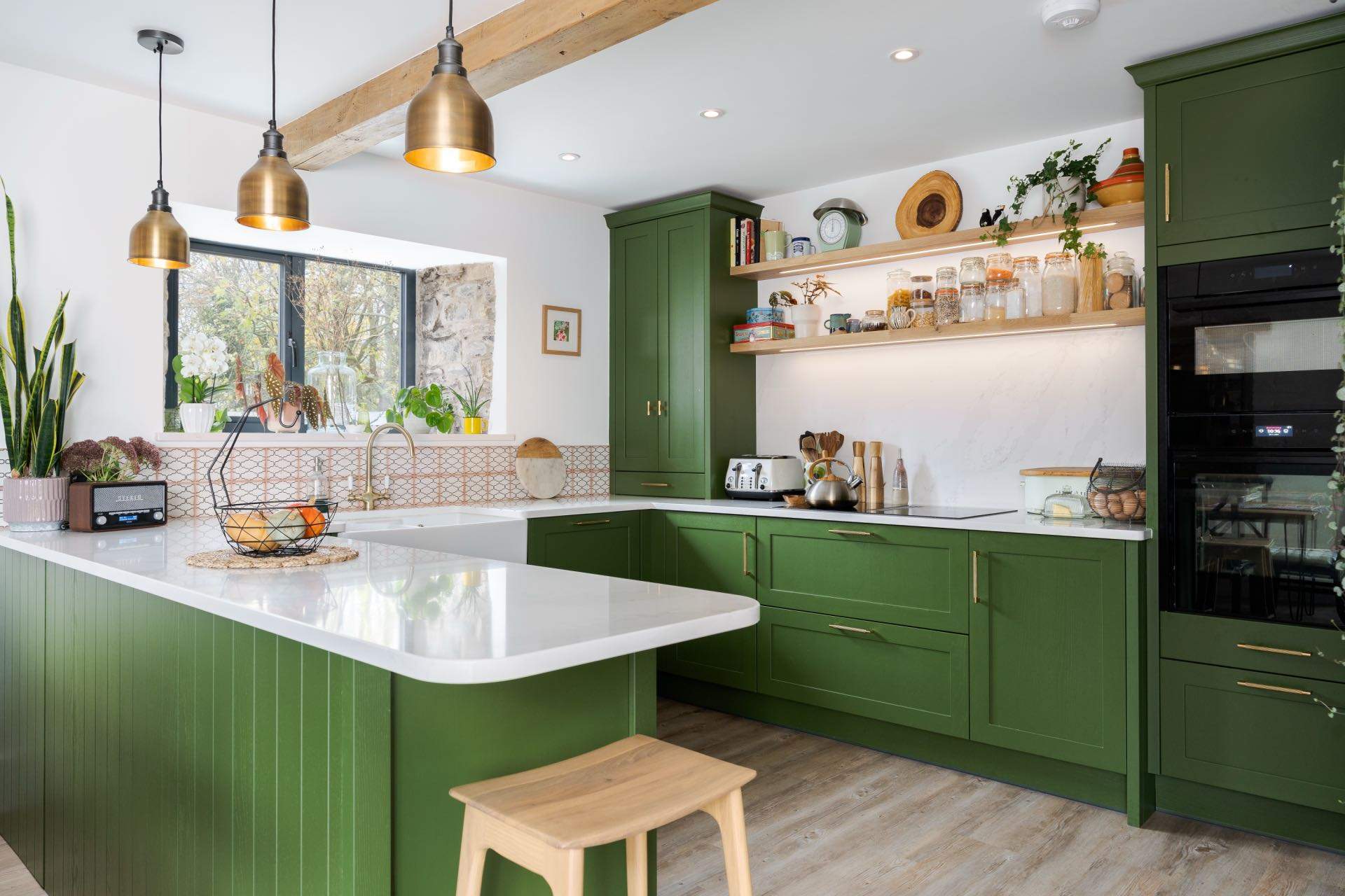 Looking into the kitchen