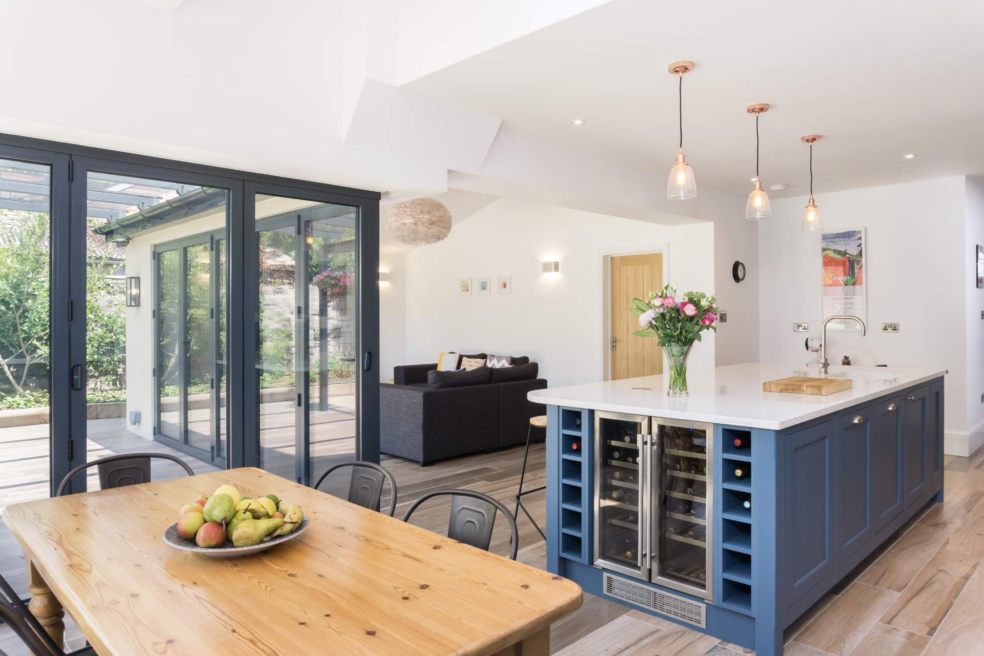 Integrated wine cooler