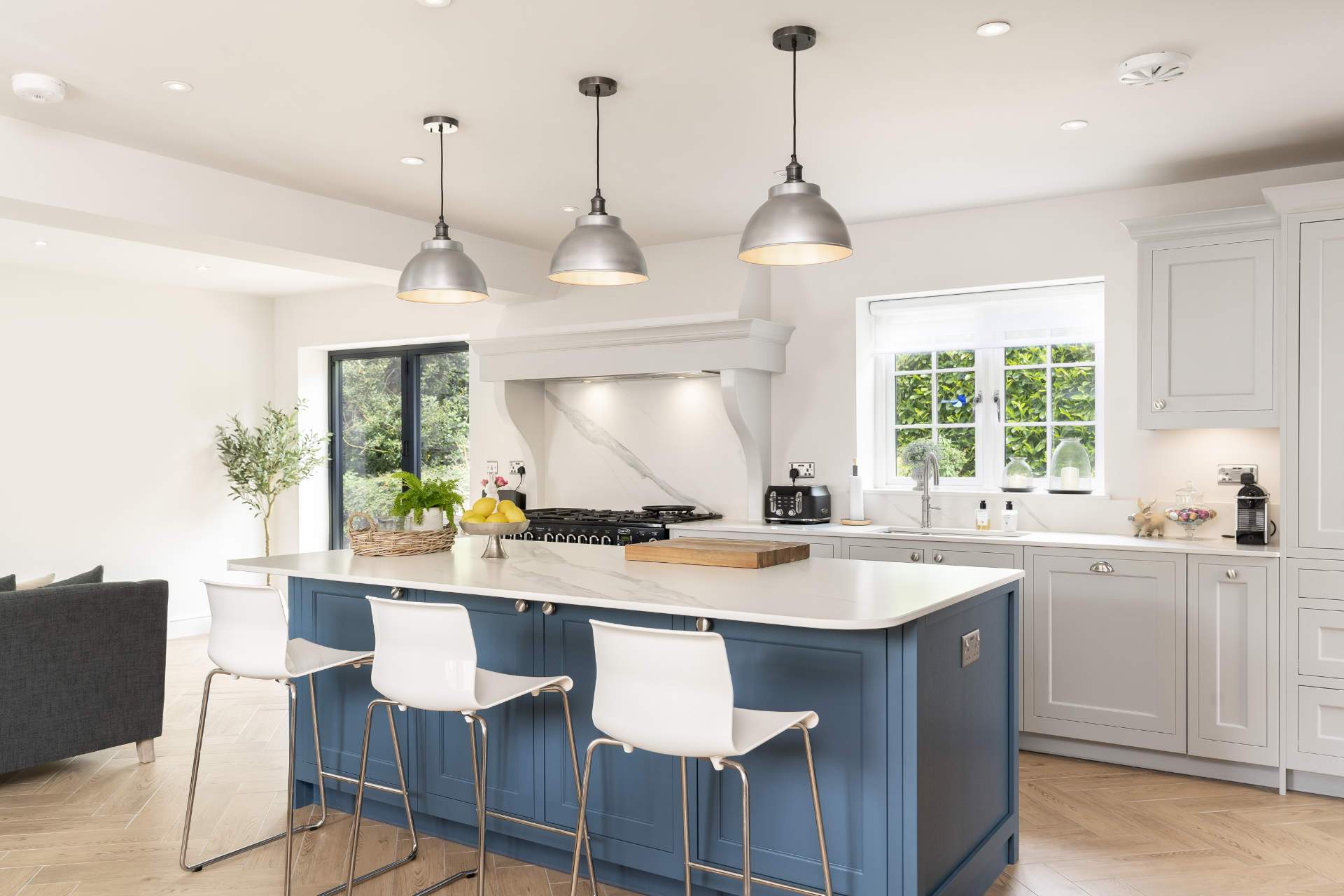 Hand made mantle above the oven