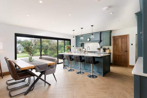 The wide open kitchen