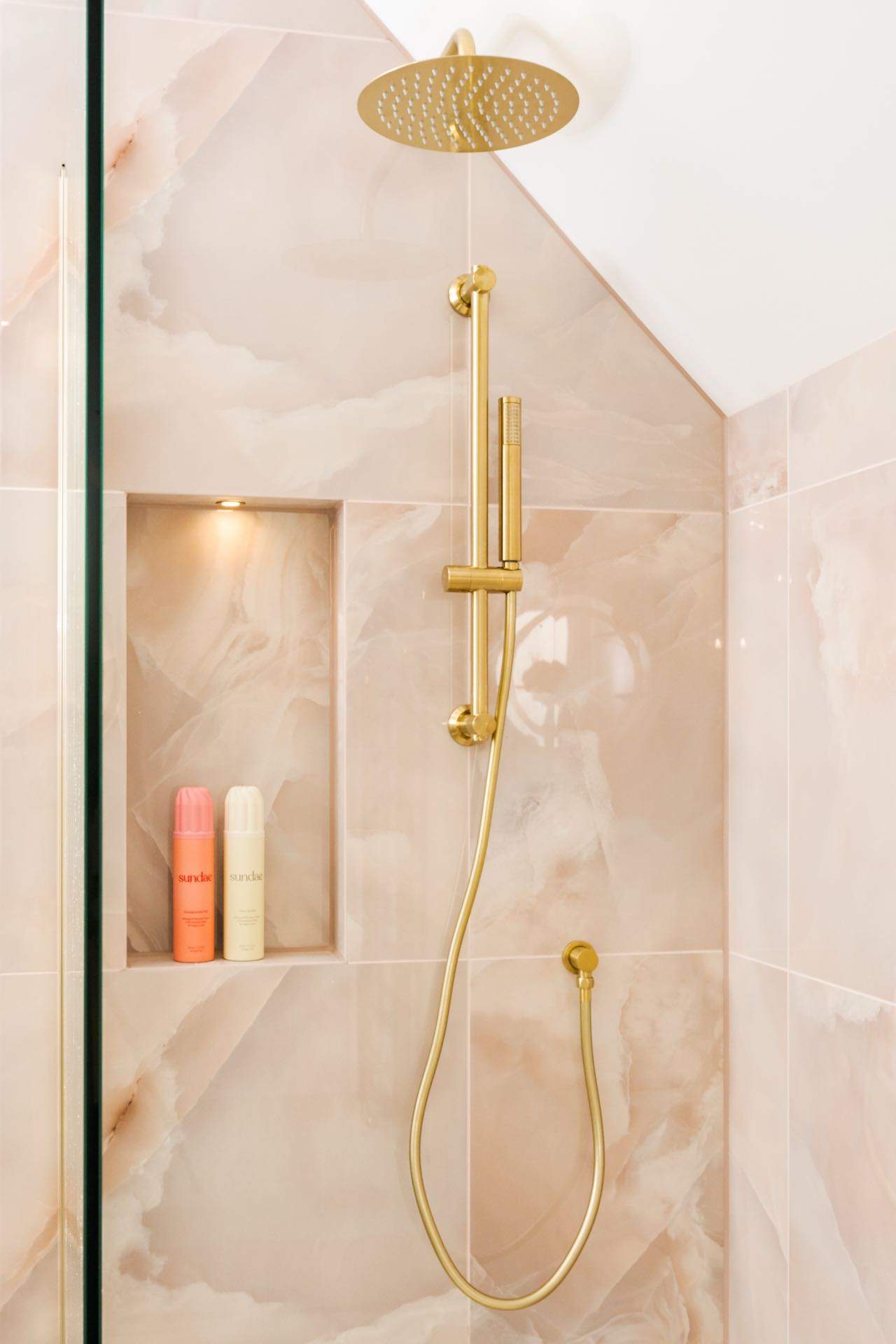 Beautiful details in this amazing shower room