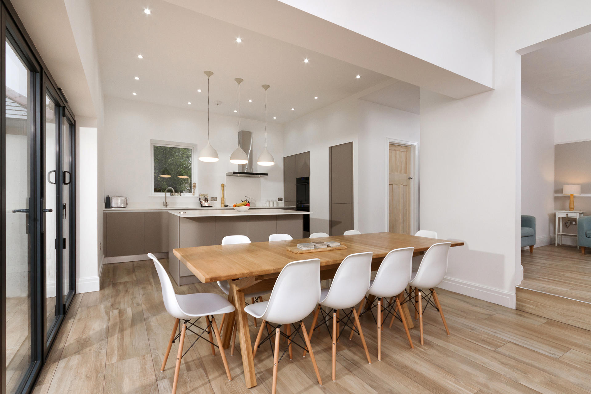 Open plan kitchen space in Cardiff