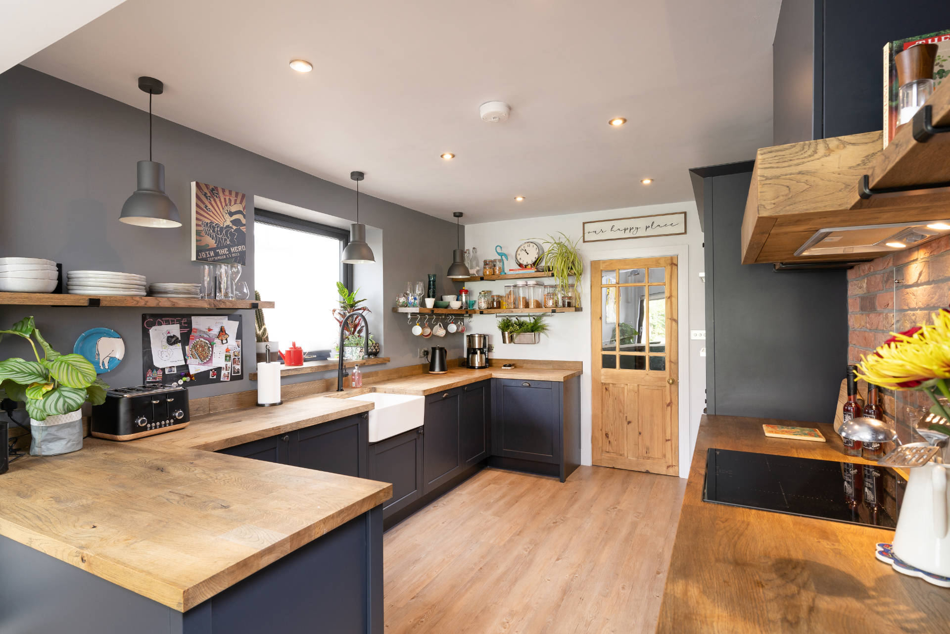 Blue shaker kitchen Penarth