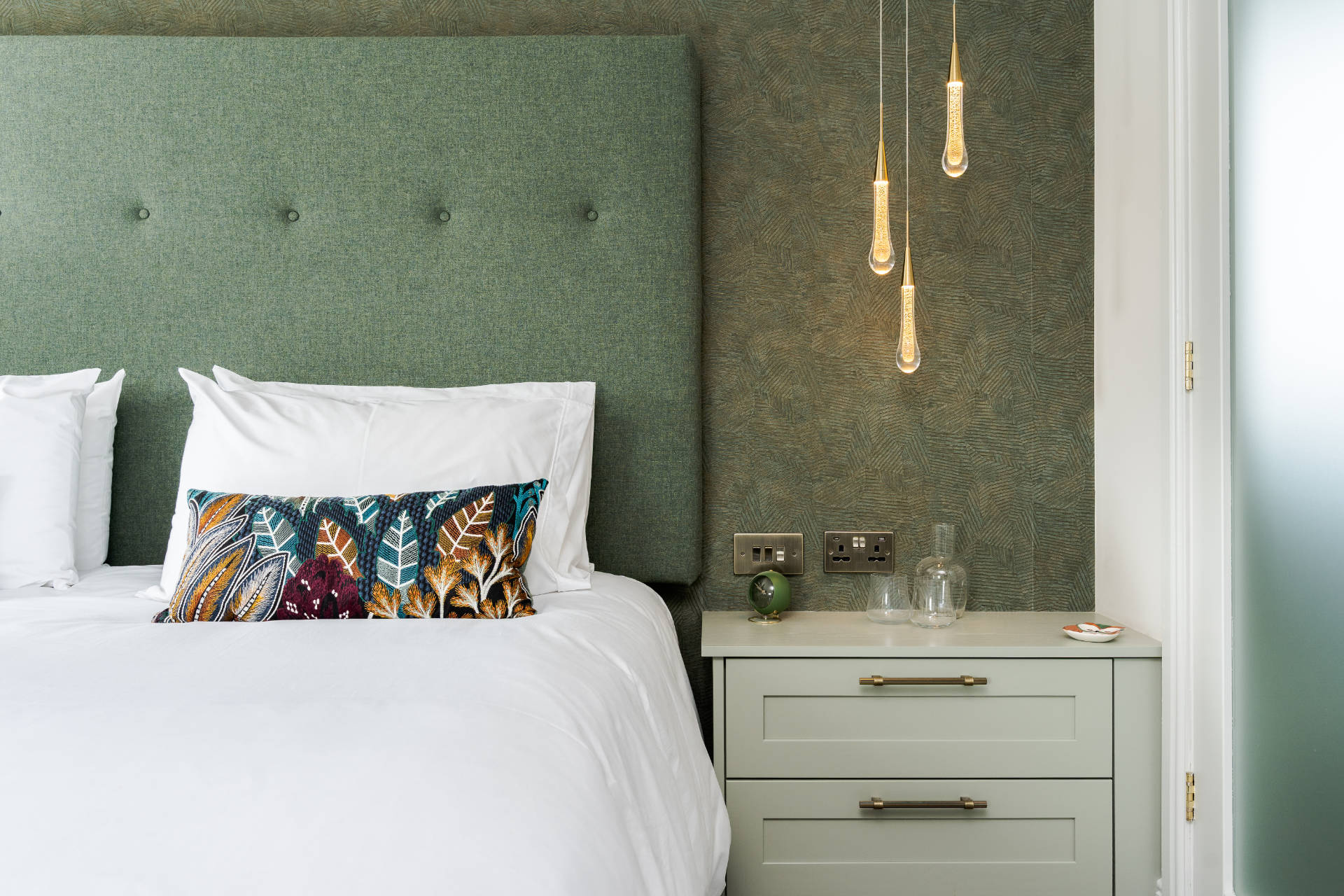 Sage green bedroom Llandow - image 05
